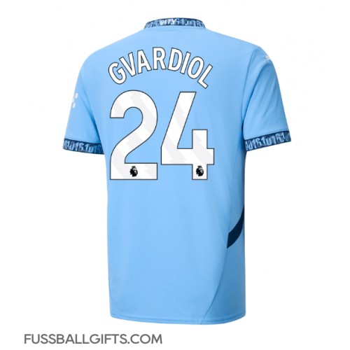 Manchester City Josko Gvardiol #24 Fußballbekleidung Heimtrikot 2024-25 Kurzarm